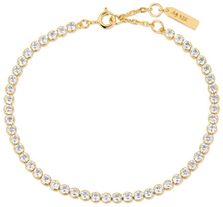 ANIA HAIE GOLD ROW BEZEL SET BRACELET 