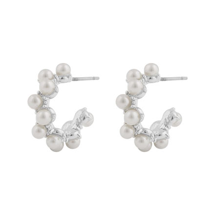 Mayfair pearl irregular oval ear s/white