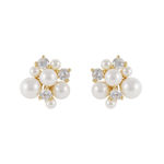 Mayfair irregular pearl ear g/white