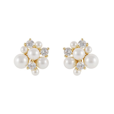 Mayfair irregular pearl ear g/white