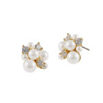 Mayfair irregular pearl ear g/white