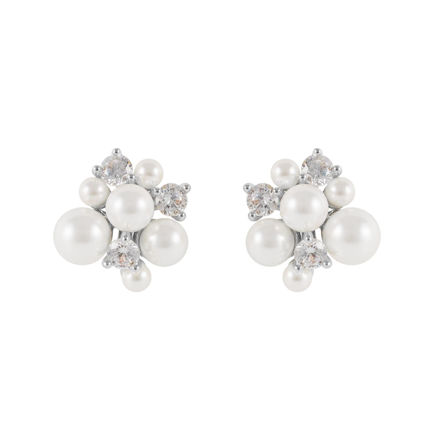 Mayfair irregular pearl ear s/white