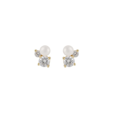 Mayfair small irregular pearl ear g/white