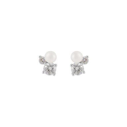 Mayfair small irregular pearl ear s/white