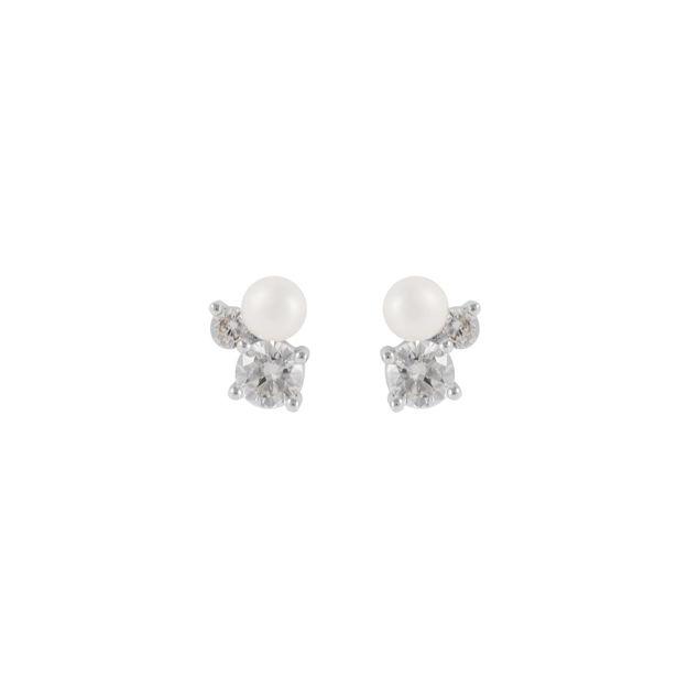 Mayfair small irregular pearl ear s/white