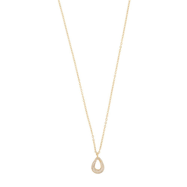 Naomi irregular pendant neck 42 g/clear