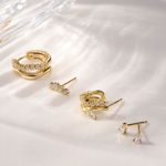 ANIA HAIE sparkle climber earrings gold plated