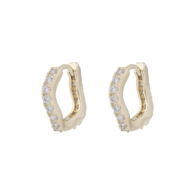 Sally small ring ear g/clear