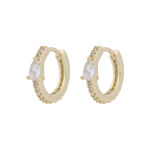 Seine drop ring ear g/clear