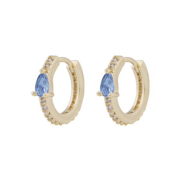 Seine drop ring ear g/light blue