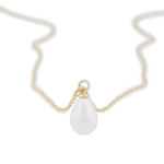 Lucy drop pendant neck 45 g/white