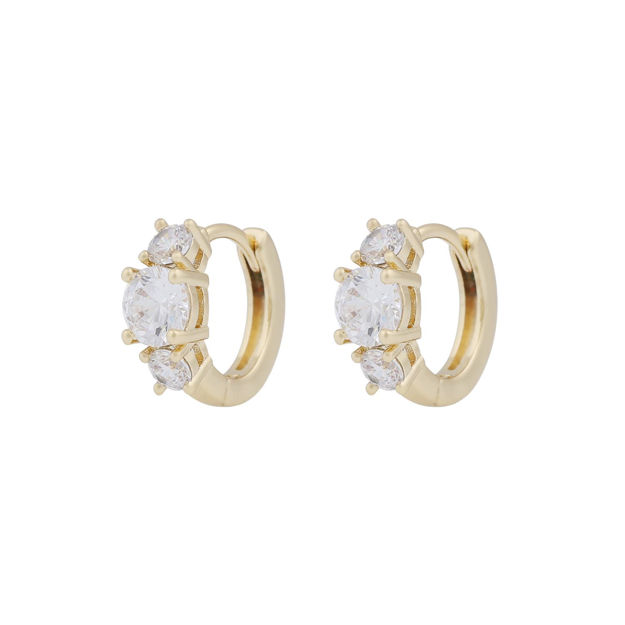 Jen stone ring ear g/clear