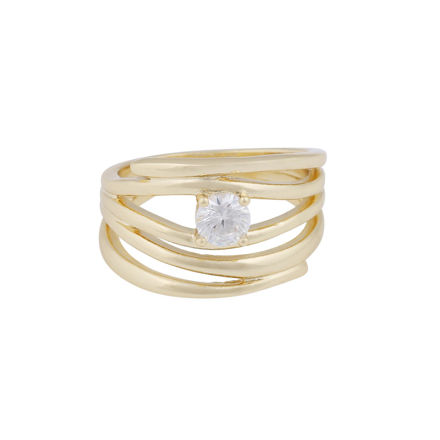 Jen stone irregular ring g/clear