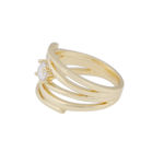 Jen stone irregular ring g/clear