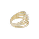 Jen stone irregular ring g/clear