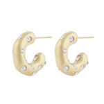 Jen big oval ear g/clear