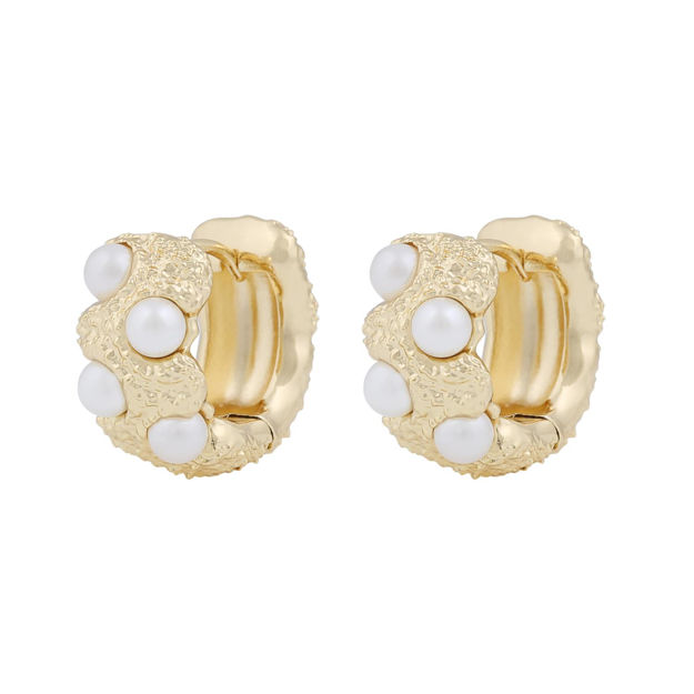 Gisele big ring ear g/white