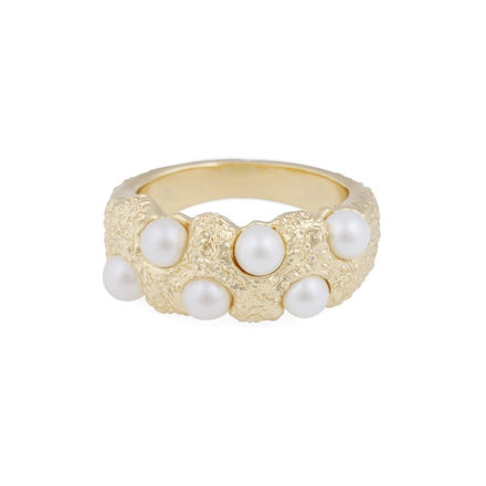 Gisele big ring g/white