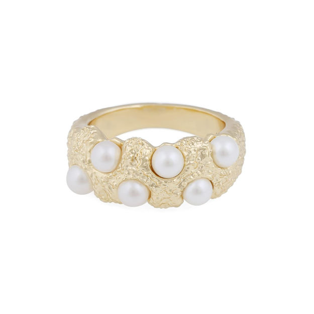 Gisele big ring g/white