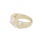 Gisele big ring g/white