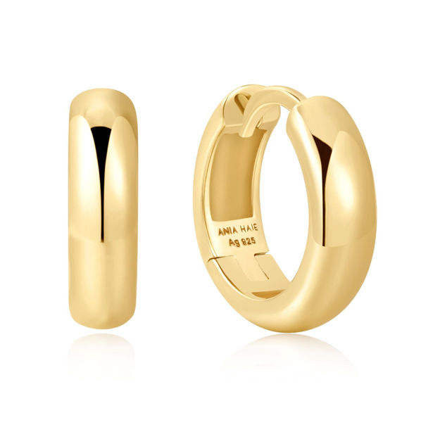 ANIA HAIE gold dome band hoop earrings