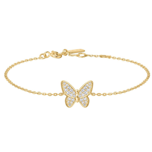 ANIA HAIE gold butterfly pave bracelet