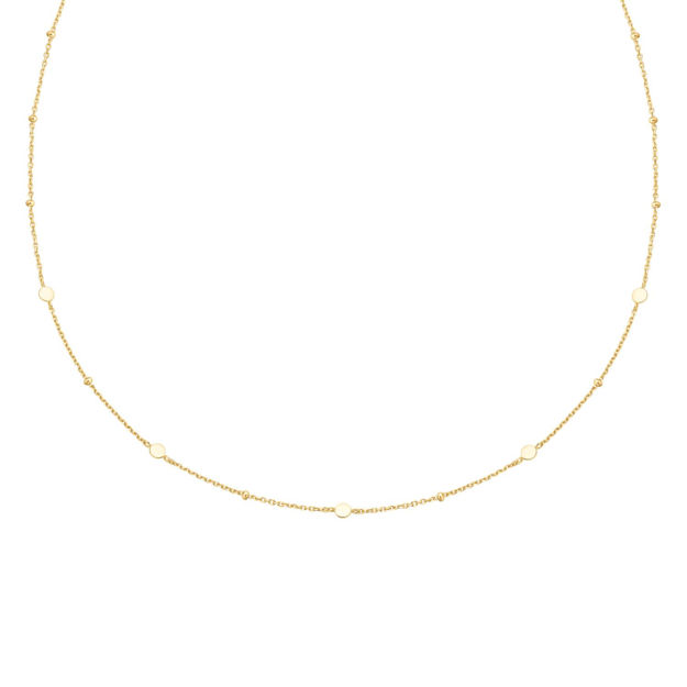 ANIA HAIE gold disc station necklace