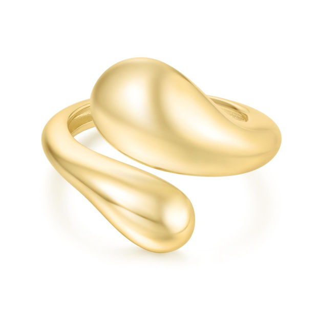 ANIA HAIE adjustable gold sculptural crossover ring