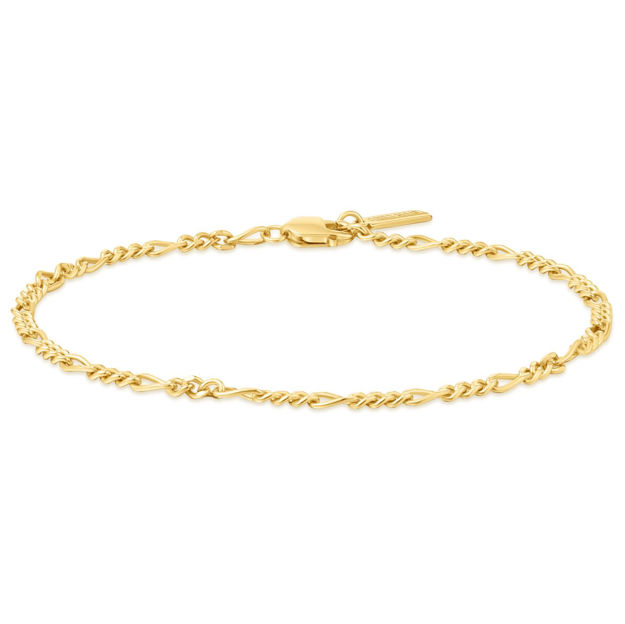 ANIA HAIE gold filia curb chain bracelet.