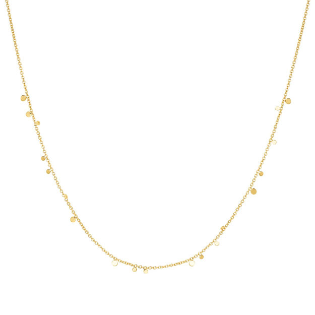 ANIA HAIE gold mini disc drop stacking necklace