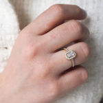 Gull ring med Cubic Zirconia