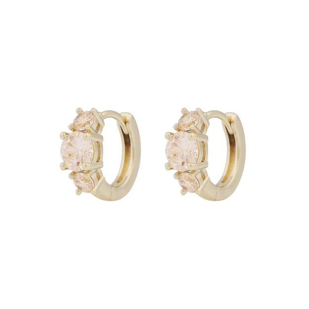 Jen stone ring ear g/champagne